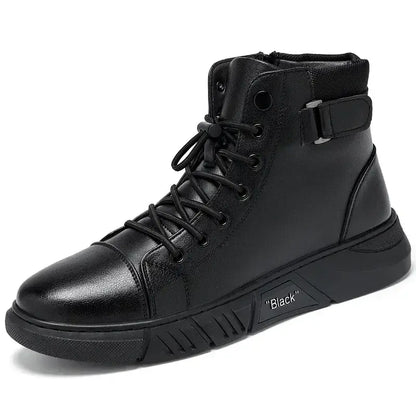 Men’s Genuine Leather Fleece-Lined Orthopaedic Waterproof Boots